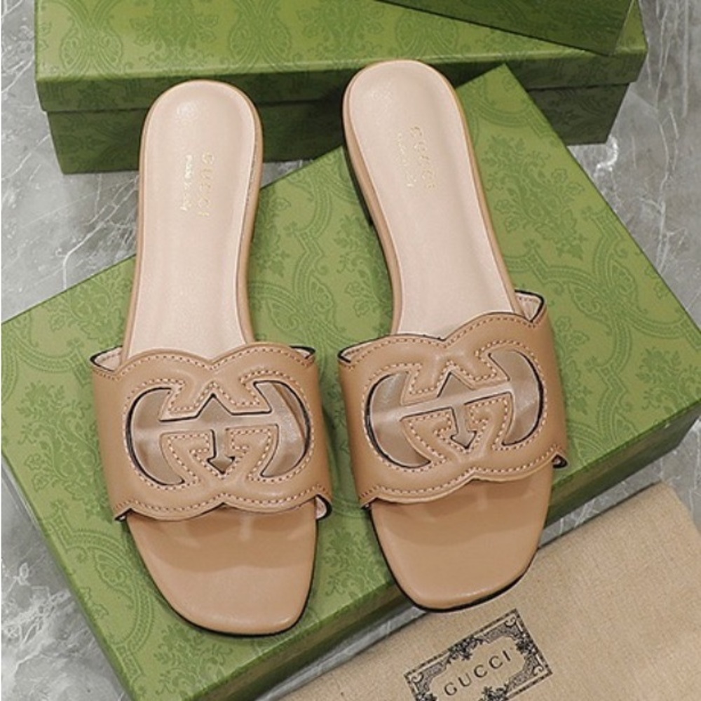 Gucci sandals.
